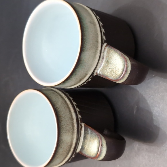 VGT,Denby Rondo, England Set Of 2 Rustic Ceramic Tea Cups. - Picture 8 of 9